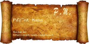 Pánt Masa névjegykártya